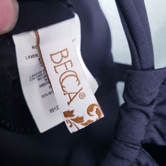 Becca Virtue Black Cutout Tie Back One Piece Swimsuit - Picture 6 of 7